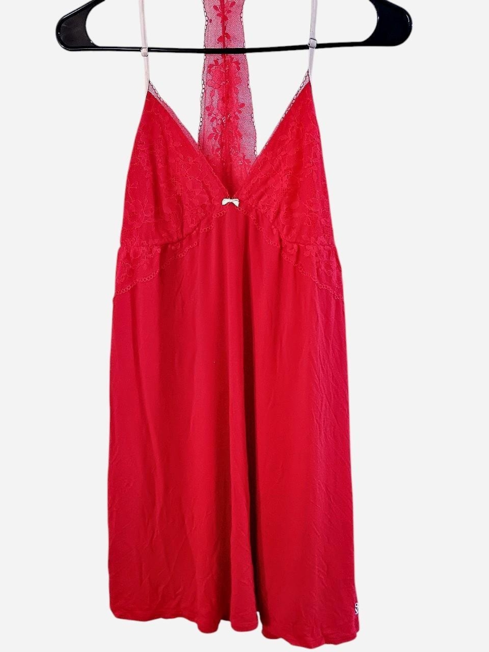 Victoria's Secret Red Lace-Trim Chemise